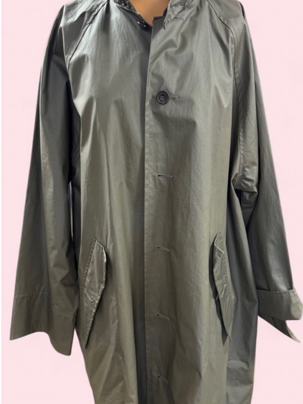 Eskandar Women’s Olive Green Raincoat Jacket - Lightweight Water-Resistant
